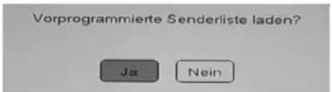 XORO HRS 8540 - Vorprogrammierte Senderliste verwenden? - 1