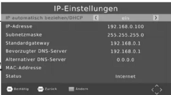 XORO HRS 2610 - IP-Einstellungen - 1