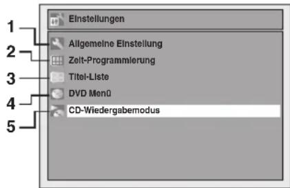 FUNAI W4A-A4180DB - Hauptmenü - 1