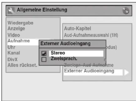 FUNAI W4A-A4180DB - Einstellung des externen Audioeingangs - 3