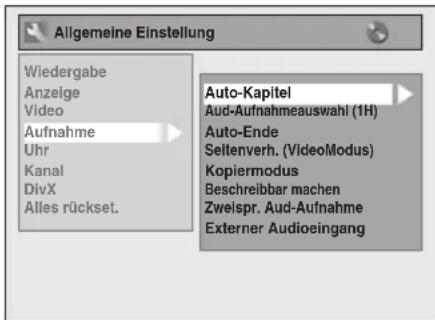 FUNAI W4A-A4180DB - Einstellung automatischer Kapitel - 2