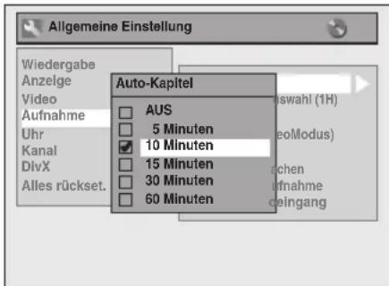FUNAI W4A-A4180DB - Einstellung automatischer Kapitel - 3