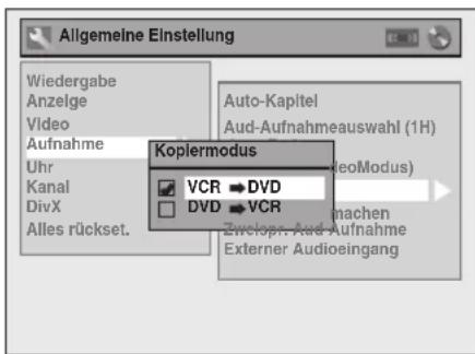 FUNAI W4A-A4180DB - Wählen Sie mit den [▲ / ▼] „VCR DVD“, drücken Sie dann [ENTER]. - 1
