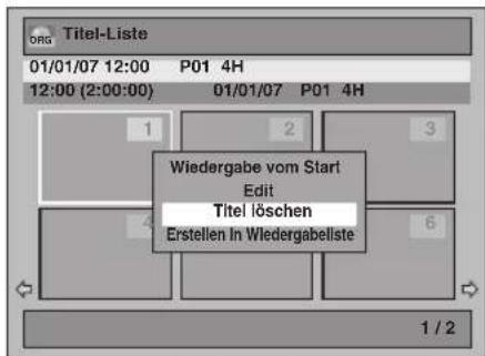 FUNAI W4A-A4180DB - Wählen Sie mit den [▲/▼] „Titel löschen“, drücken Sie dann [ENTER]. - 1