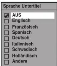 FUNAI W4A-A4180DB - Sprache Untertitel (Standard: AUS) - 1