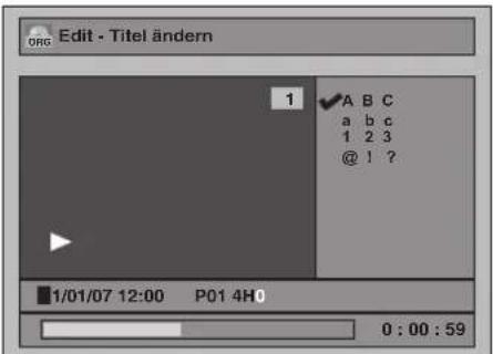 FUNAI W4A-A4180DB - 5Siehe zur Eingabe des Titelnamens „Leitfaden zur Titelnamen-bearbeitung“ auf dieser Seite. - 1