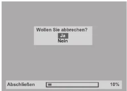 FUNAI W4A-A4180DB - Abbruch des Finalisierens (nur DVD-RW-Disks): - 1