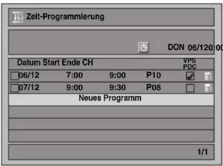 FUNAI T5A-A8482DB - Wählen Sie mit [▲/▼ ] „Neues Programm“, drücken Sie dann [ENTER]. - 1