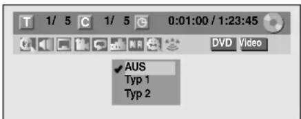 FUNAI T5A-A8482DB - Wählen Sie mit [▲/▼ ] „AUS“, „Typ 1“ oder „Typ 2“, drücken Sie dann [ENTER]. - 1