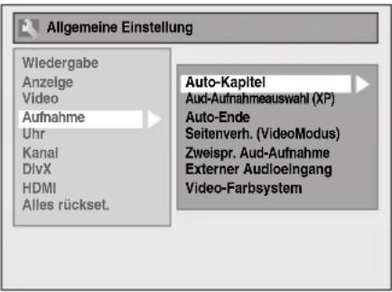 FUNAI T5A-A8482DB - Einstellung automatischer Kapitel - 2