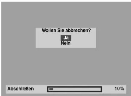 FUNAI T5A-A8482DB - Abbruch des Finalisierens (nur DVD-RW-Disk): - 1
