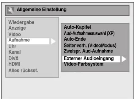 FUNAI T5A-A8482DB - Einstellung des externen Audioeingangs - 2