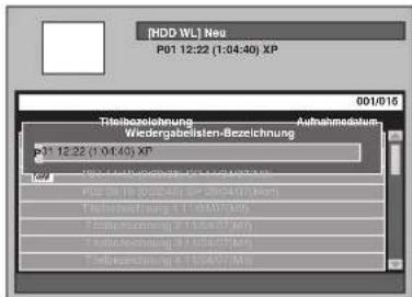 FUNAI T3A-A8182DB - Wählen Sie mit den [Pfeiltasten ∧ / Y die Option „[HDD WL] Neu“ oder „[DVD WL] Neu“ und drücken Sie dann auf [ENTER]. - 5
