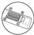 FUNAI T3A-A8182DB - Einlegen der Batterien in die Fernbedienung - 2