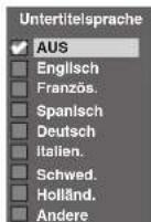 FUNAI T3A-A8182DB - Untertitelsprache (Standard: AUS) - 2