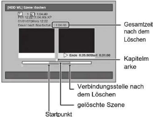 FUNAI T3A-A8182DB - Wenn Sie am gewünschten Endpunkt angelangt sind, drücken Sie auf [ENTER]. - 1