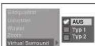 FUNAI T3A-A8182DB - Einschalten des virtuellen Surround-Systems - 3