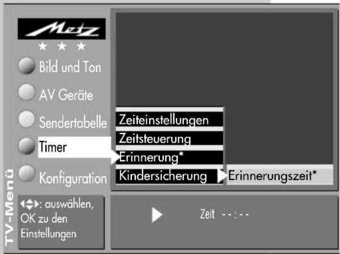 METZ Tiros 63 - Erinnerungszeit einstellen - 1