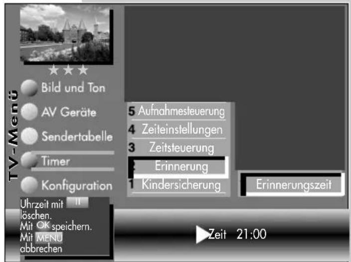 METZ Spectral 84 - Erinnerungszeit einstellen - 6