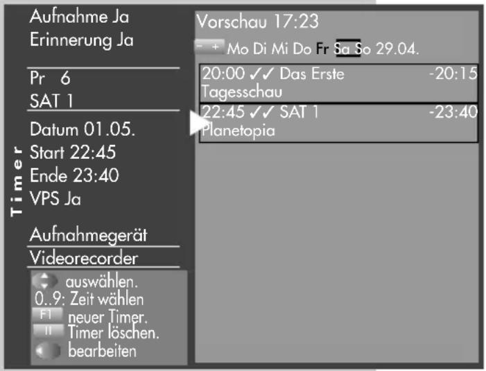 METZ Spectral 84 - Sonderfunktionen Sendung über Timer aufnehmen - 2
