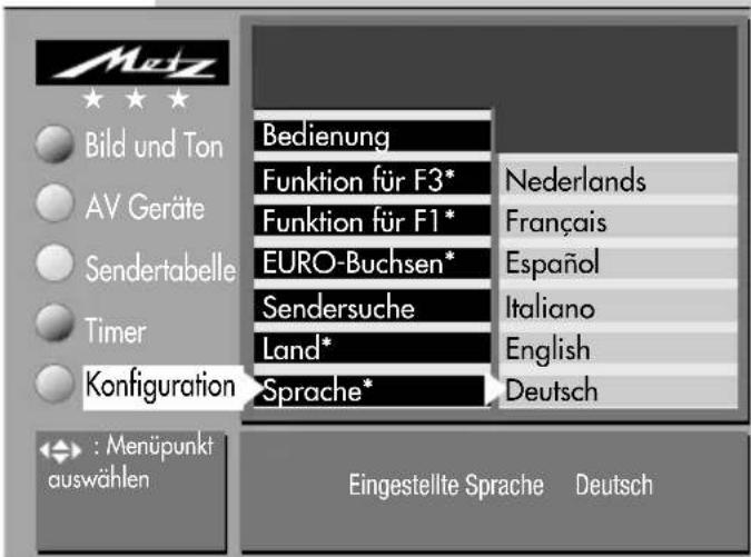 METZ Spectral 70 - Menü aufrufen - 4