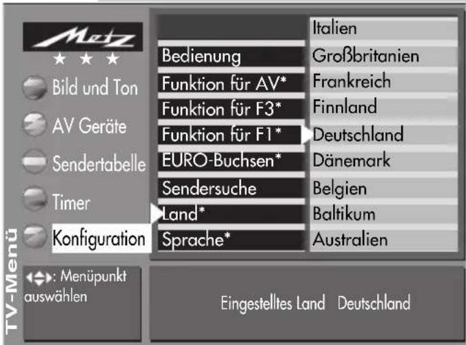 METZ Spectral 72 - Sprache/Land einstellen: - 6