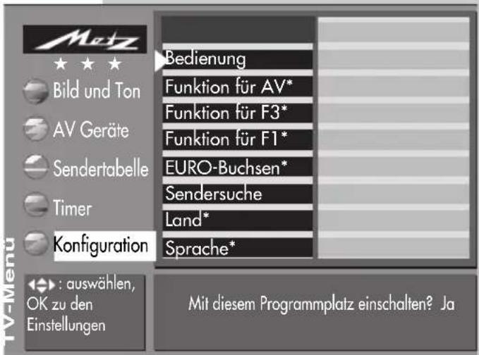 METZ Spectral 72 - Menü aufrufen - 4