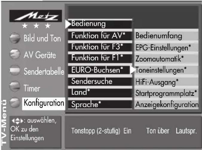 METZ Spectral 72 - Lautstärkeabsenkung einstellen - 4
