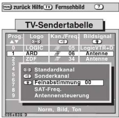 METZ Spectral 55 - Feinabstimmung anwählen - 2