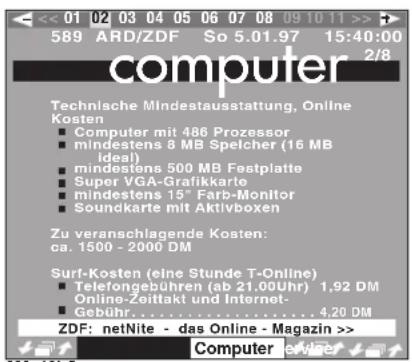 METZ Spectral 55 - Anwählen von Teilseiten - 2