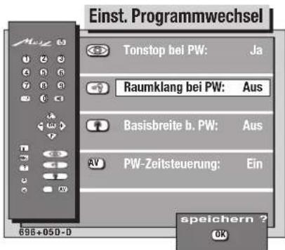 METZ Spectral 55 - Einstellungen bei Programmwechsel - 7