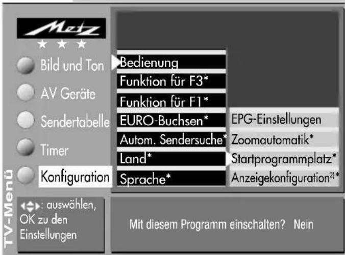 METZ Spectral 82 - Menü aufrufen - 4