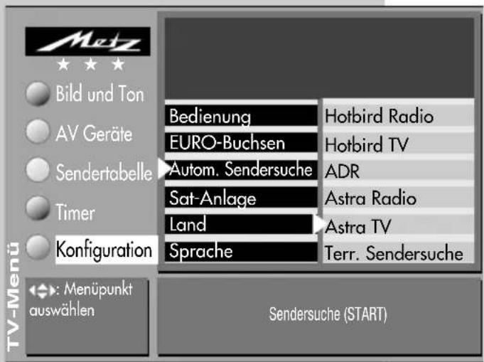 METZ Crystal 70 - Sendersuche starten - 1