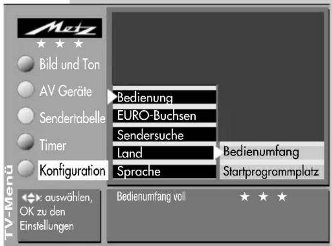 METZ Kreta 63 - Bedienumfang programmieren - 4