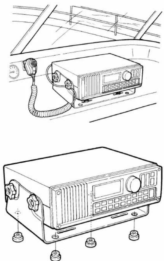 ICOM ICM600 - ■ Mounting the transceiver - 2