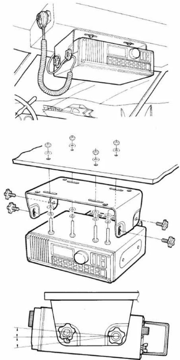 ICOM ICM600 - ■ Mounting the transceiver - 1