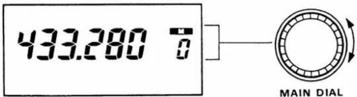 ICOM IC-32AT - USING MAIN DIAL - 2
