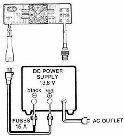 ICOM IC-2410A - ■ DC power supply connections - 1