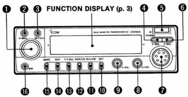 ICOM IC-2410A - Front panel - 1