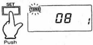 SET TONE Push 08 ;