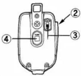 Technical diagram of a device with numbered parts labeled 2, 3, and 4