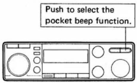Push to select the pocket beep function.