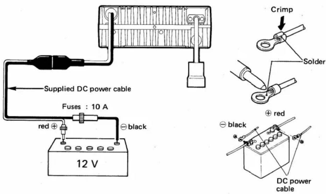 ICOM IC-1201A - BATTERY CONNECTION - 1
