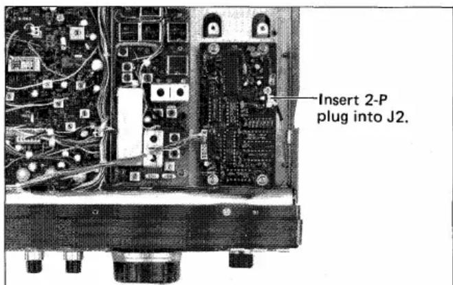 Insert 2-P plug into J2.