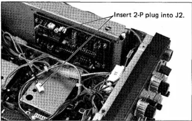 Insert 2-P plug into J2.