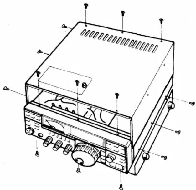 Technical diagram of an electronic device with labeled components and ports
