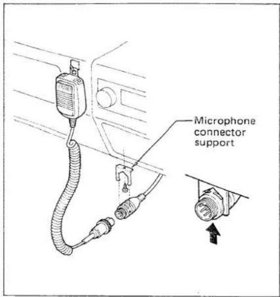 Microphone connector support