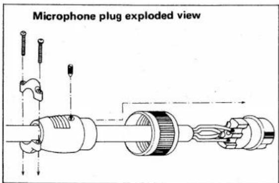 Microphone plug exploded view