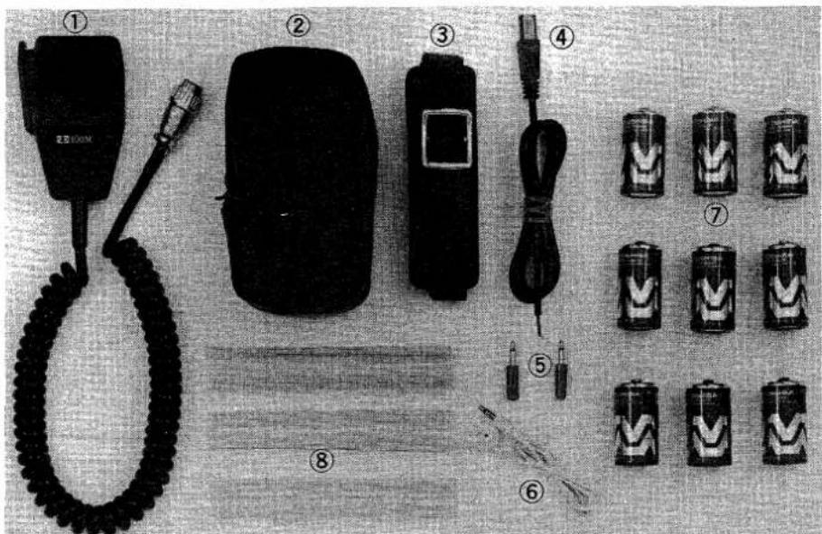 Labeled diagram of automotive electrical components including battery, car, and batteries with numbered parts