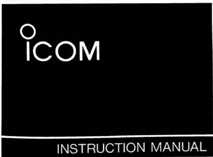ICOM INSTRUCTION MANUAL